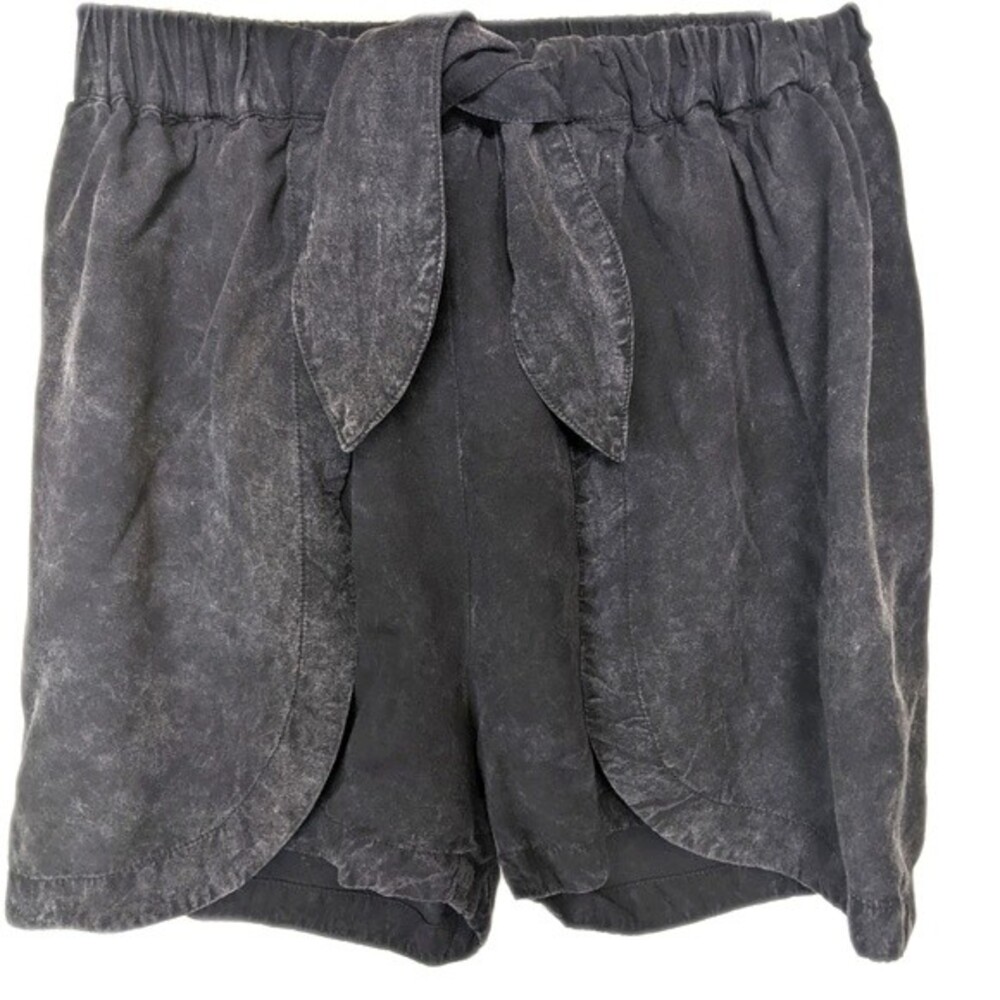 North Shore Figwood 100% rayon acid washed shorts - tie waist - elastic M